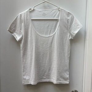 NWT J. Crew White Scoop Tee